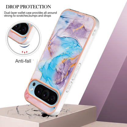 For Google Pixel 9 Pro XL Electroplating IMD TPU Phone Case(Blue Marble) - Google Cases by PMC Jewellery | Online Shopping South Africa | PMC Jewellery | Buy Now Pay Later Mobicred