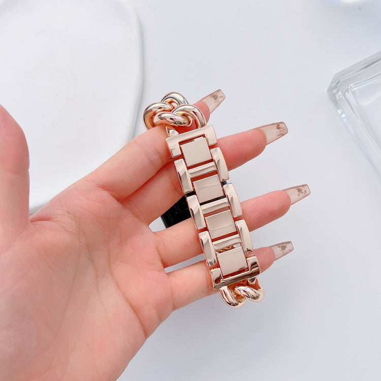 Big Denim Chain Metal Watch Band For Apple Watch Ultra 2 49mm(Rose Gold) - free shipping - PMC TechLife - Order now!