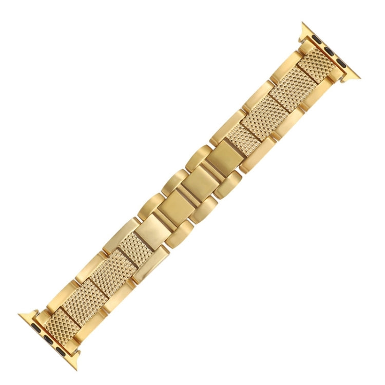 Plaid Metal Watch Band For Apple Watch Series 10 42mm(Gold) - free shipping - PMC TechLife - Order now!