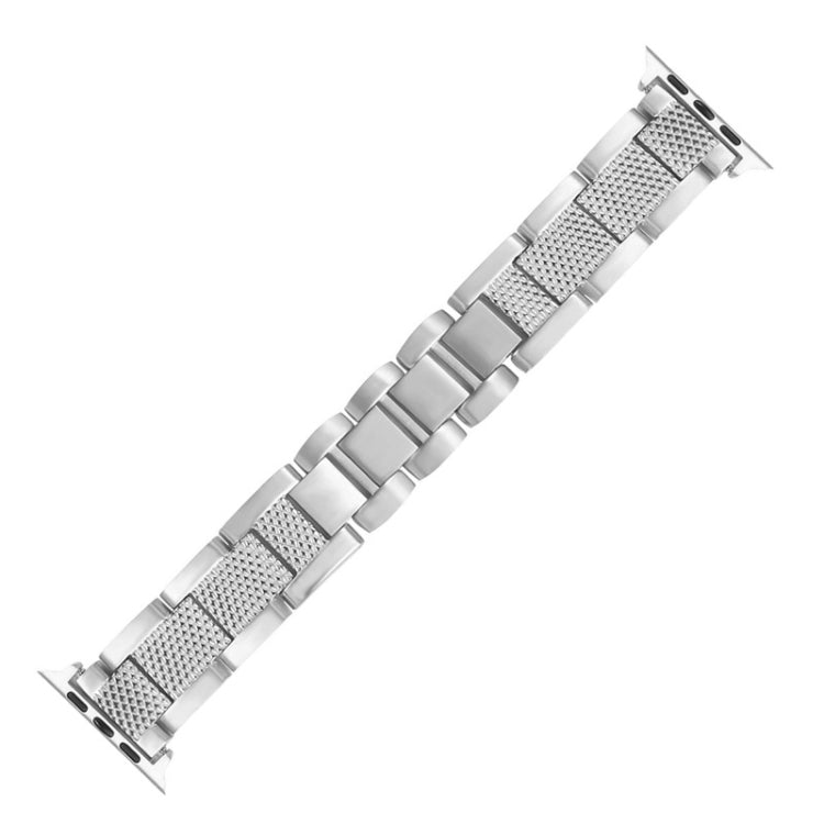 Plaid Metal Watch Band For Apple Watch Series 10 42mm(Silver) - free shipping - PMC TechLife - Order now!