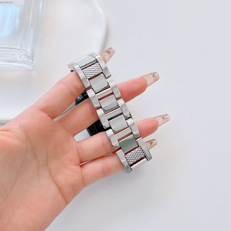 Plaid Metal Watch Band For Apple Watch Series 10 42mm(Silver) - free shipping - PMC TechLife - Order now!