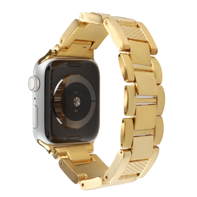 Plaid Metal Watch Band For Apple Watch Series 10 46mm(Gold) - free shipping - PMC TechLife - Order now!