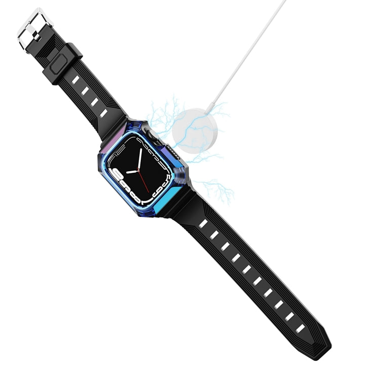 Armor Case Integrated TPU Watch Band For Apple Watch Ultra 2 49mm(Purple) - Watch Bands by PMC Jewellery | Online Shopping South Africa | PMC Jewellery | Buy Now Pay Later Mobicred