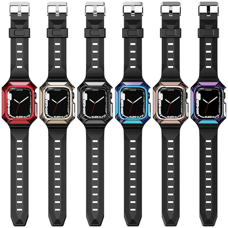 Armor Case Integrated TPU Watch Band For Apple Watch Series 10 42mm(Red) - Watch Cases by PMC Jewellery | Online Shopping South Africa | PMC Jewellery | Buy Now Pay Later Mobicred