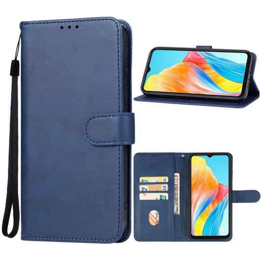 For OPPO A38 Leather Phone Case(Blue) - A38 Cases by PMC Jewellery | Online Shopping South Africa | PMC Jewellery