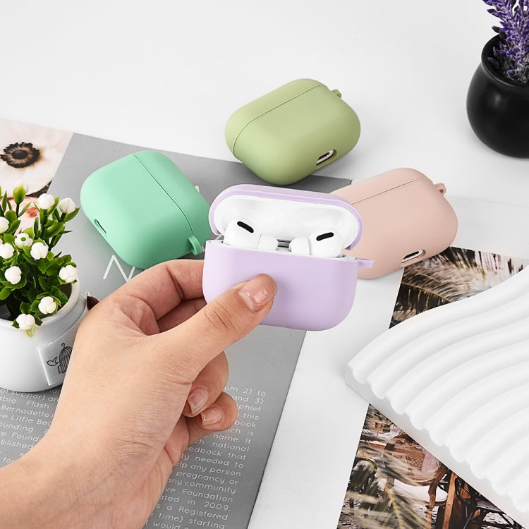 For AirPods 2 / 1 PC Lining Silicone Bluetooth Earphone Protective Case(Ice Blue) - For AirPods 1/2 by PMC Jewellery | Online Shopping South Africa | PMC Jewellery | Buy Now Pay Later Mobicred