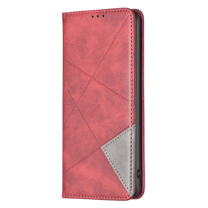 For Xiaomi Redmi Note 12S 4G / Note 11  Rhombus Texture Magnetic Leather Phone Case(Red) - Xiaomi Cases by PMC Jewellery | Online Shopping South Africa | PMC Jewellery | Buy Now Pay Later Mobicred