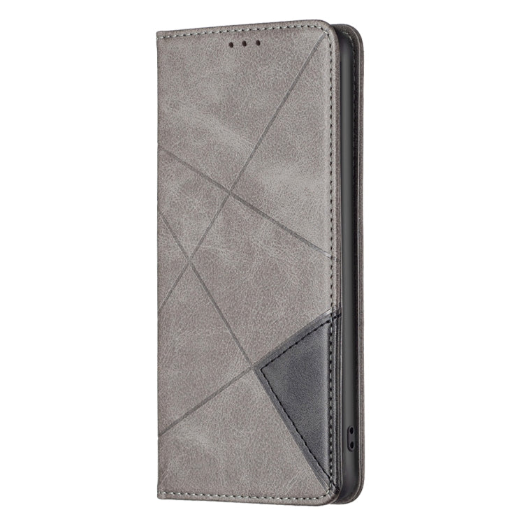 For Xiaomi Redmi Note 12S 4G / Note 11  Rhombus Texture Magnetic Leather Phone Case(Grey) - Xiaomi Cases by PMC Jewellery | Online Shopping South Africa | PMC Jewellery | Buy Now Pay Later Mobicred