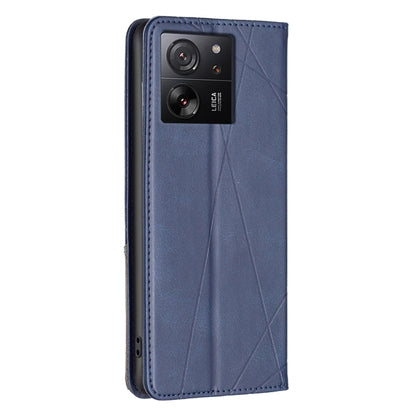 For Xiaomi 13T / 13T Pro / Redmi K60 Ultra Rhombus Texture Magnetic Leather Phone Case(Blue) - Redmi K60 Ultra Cases by PMC Jewellery | Online Shopping South Africa | PMC Jewellery | Buy Now Pay Later Mobicred