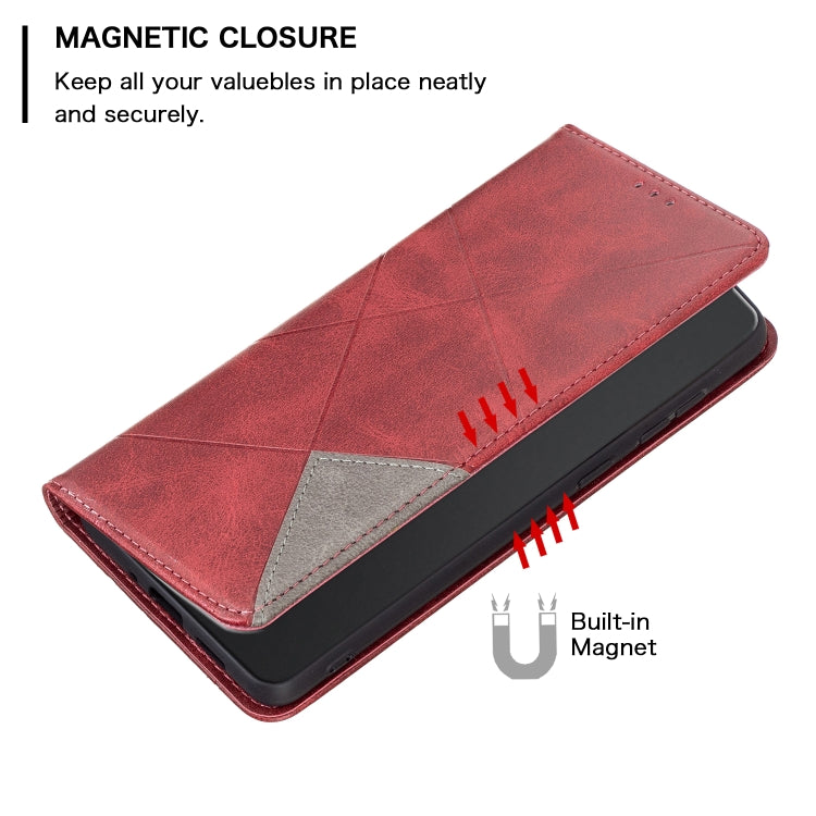 For Xiaomi Redmi K70 / K70 Pro Rhombus Texture Magnetic Leather Phone Case(Red) - K70 Pro Cases by PMC Jewellery | Online Shopping South Africa | PMC Jewellery | Buy Now Pay Later Mobicred