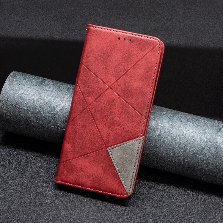 For Xiaomi Redmi Note 13 4G Global Rhombus Texture Magnetic Leather Phone Case(Red) - Note 13 Cases by PMC Jewellery | Online Shopping South Africa | PMC Jewellery | Buy Now Pay Later Mobicred