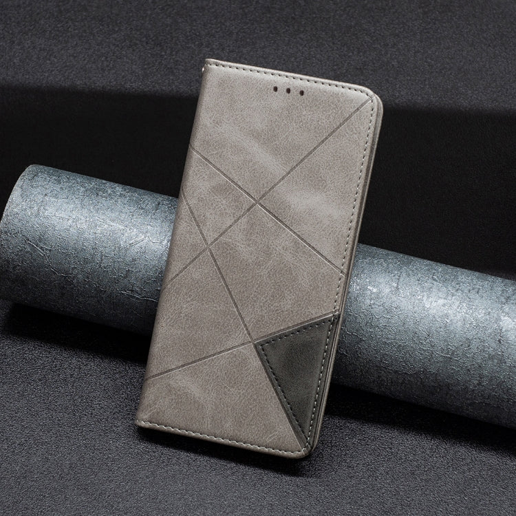 For Xiaomi Redmi A3 Rhombus Texture Magnetic Leather Phone Case(Grey) - Xiaomi Cases by PMC Jewellery | Online Shopping South Africa | PMC Jewellery | Buy Now Pay Later Mobicred