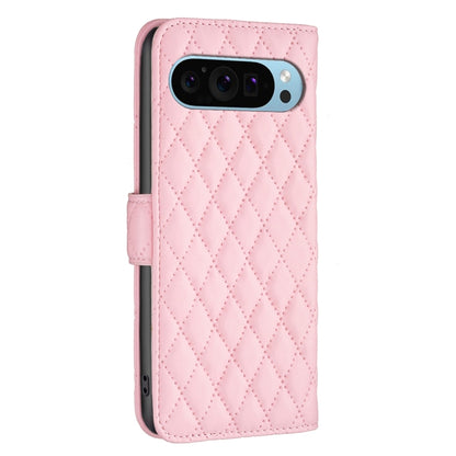 For Google Pixel 9 Pro Diamond Lattice Wallet Leather Flip Phone Case(Pink) - Google Cases by PMC Jewellery | Online Shopping South Africa | PMC Jewellery | Buy Now Pay Later Mobicred