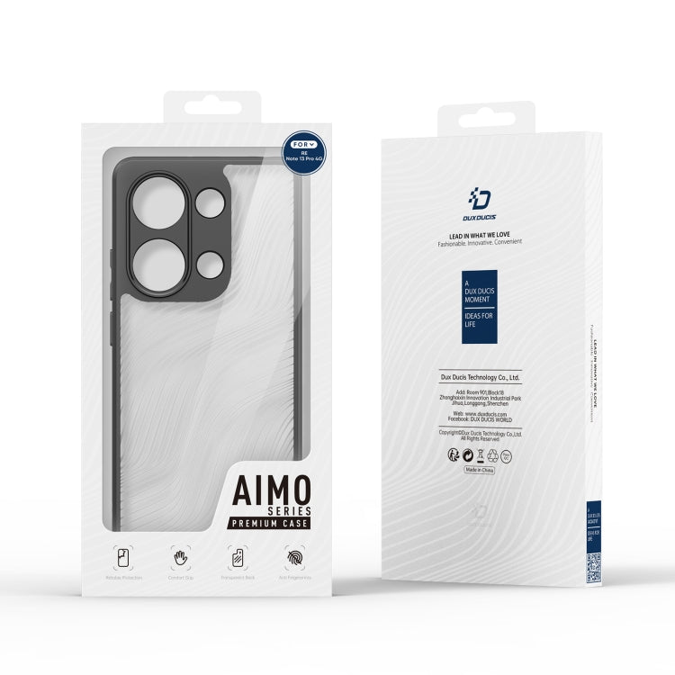 For Xiaomi Redmi Note 13 Pro 4G DUX DUCIS Aimo Series TPU + PC Frosted Feel Phone Case(Black) - Note 13 Pro Cases by DUX DUCIS | Online Shopping South Africa | PMC Jewellery | Buy Now Pay Later Mobicred