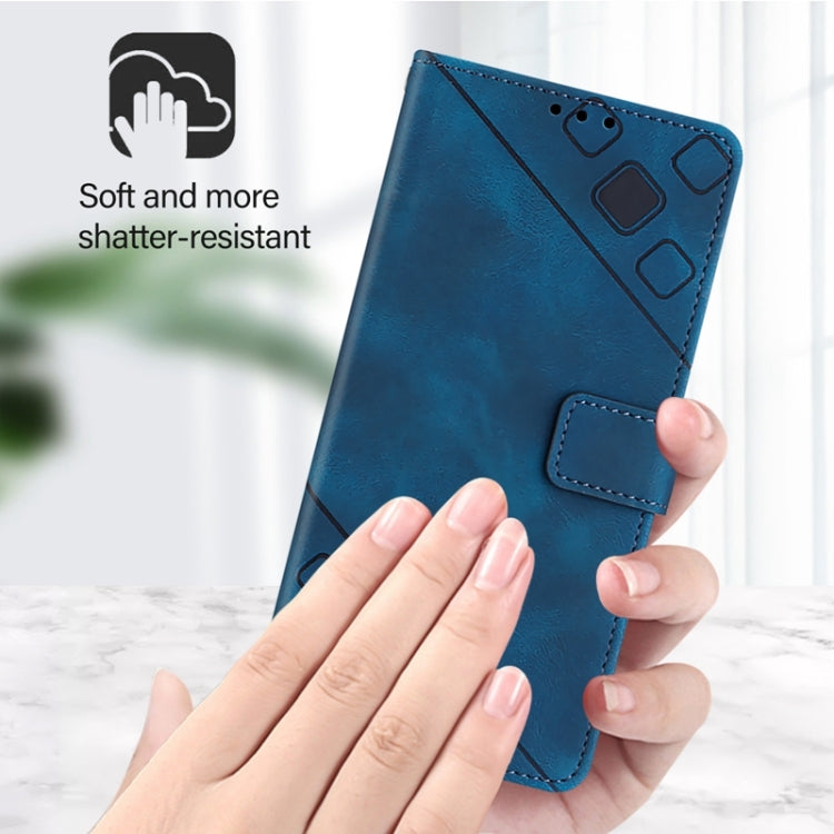 For Xiaomi Redmi K70 / K70 Pro Skin Feel Embossed Leather Phone Case(Blue) - K70 Cases by PMC Jewellery | Online Shopping South Africa | PMC Jewellery | Buy Now Pay Later Mobicred