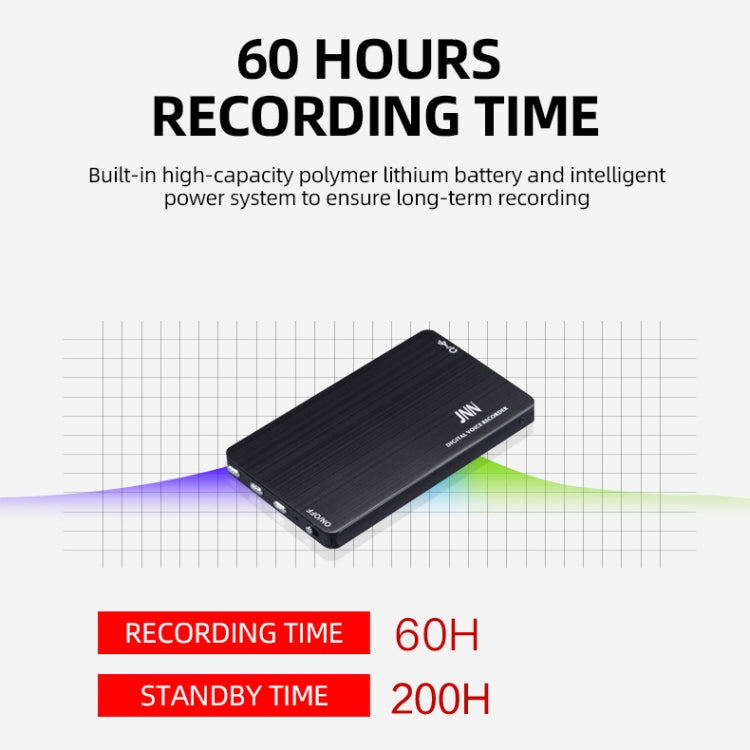 JNN M2 Ultra-thin HD Noise Reduction Intelligent Control Voice Voice Recorder, Capacity:16GB(Black) - free shipping - PMC Jewellery - Order now!