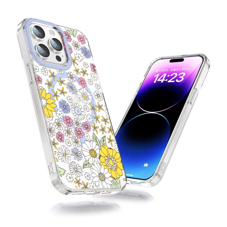 For iPhone 14 Pro Max MagSafe Magnetic TPU Phone Case(Little Flower) - iPhone 14 Pro Max Cases by PMC Jewellery | Online Shopping South Africa | PMC Jewellery