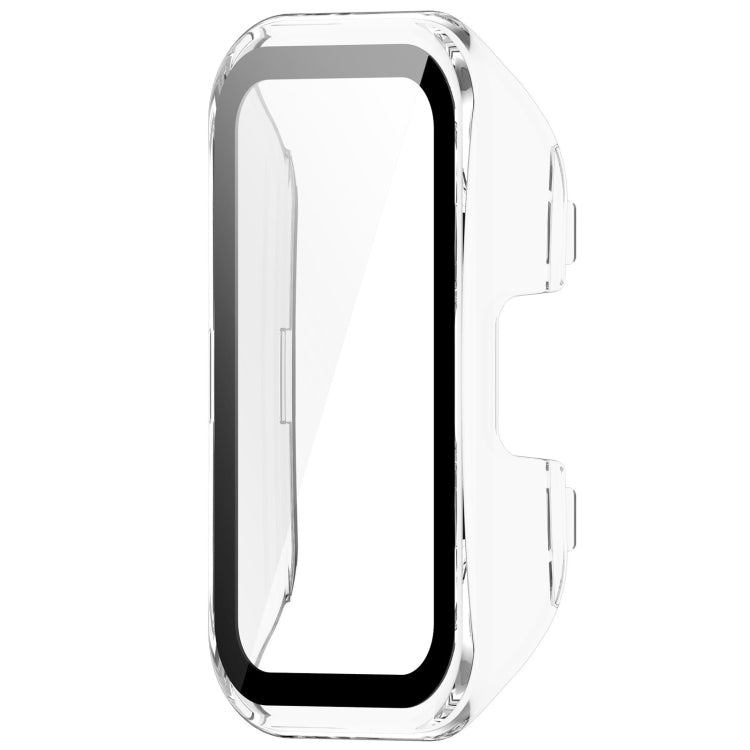 For Huawei Band 10 / 9 / 8 PC + Tempered Film Integrated Protective Watch Case(Transparent White) - Watch Cases by PMC TechLife | Online Shopping South Africa | PMC TechLife | Buy Now Pay Later Mobicred