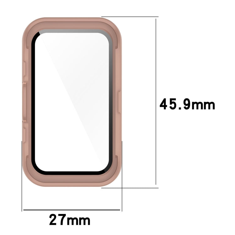 For Huawei Band 10 / 9 / 8 PC + Tempered Film Integrated Protective Watch Case(Transparent White) - Watch Cases by PMC TechLife | Online Shopping South Africa | PMC TechLife | Buy Now Pay Later Mobicred