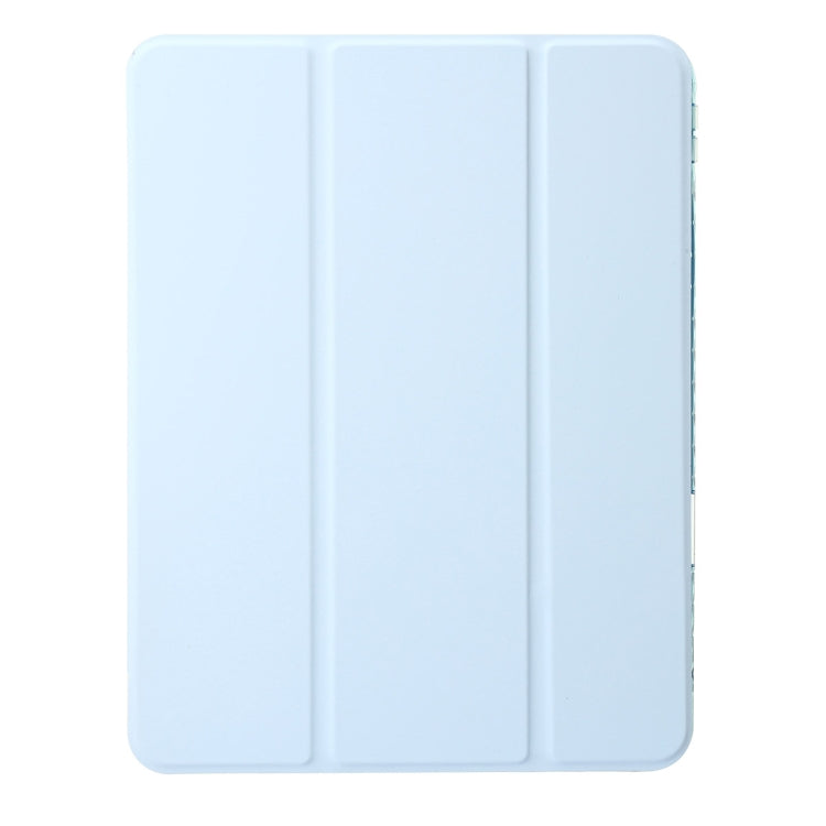 For iPad Pro 13 2024 Clear Acrylic 3-Fold Leather Tablet Case(Ice Blue) - iPad Pro 13 2024 Cases by PMC Jewellery | Online Shopping South Africa | PMC Jewellery | Buy Now Pay Later Mobicred