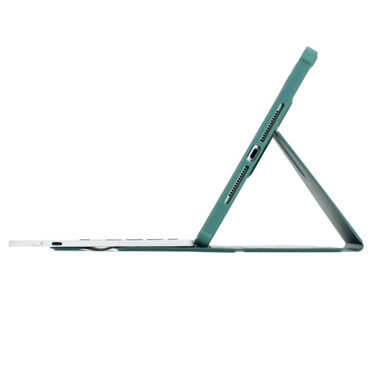 For iPad 10th Gen 10.9 2022 F10B-AS 360 Rotation Acrylic Transparent Bluetooth Keyboard Leather Case With Touch Control / Backlight(Green) - Universal by PMC TechLife | Online Shopping South Africa | PMC TechLife