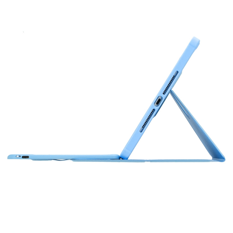 For iPad 10th Gen 10.9 2022 F10BS 360 Rotation Acrylic Transparent Bluetooth Keyboard Leather Case With Backlight(Blue) - Universal by PMC TechLife | Online Shopping South Africa | PMC TechLife