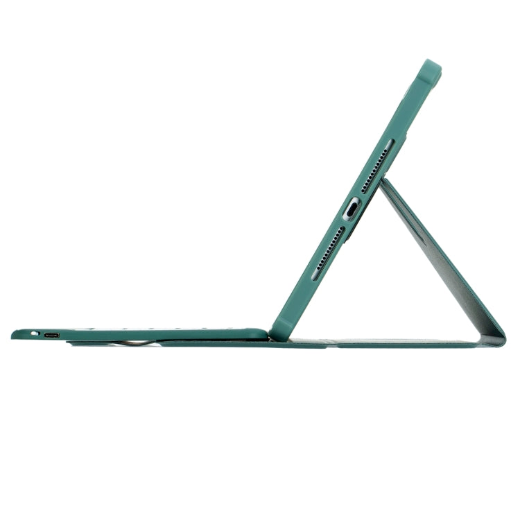 For iPad 11 2025 / 10th Gen 10.9 2022 F10BS 360 Rotation Acrylic Transparent Bluetooth Keyboard Leather Case With Backlight(Green) - Universal by PMC TechLife | Online Shopping South Africa | PMC TechLife | Buy Now Pay Later Mobicred