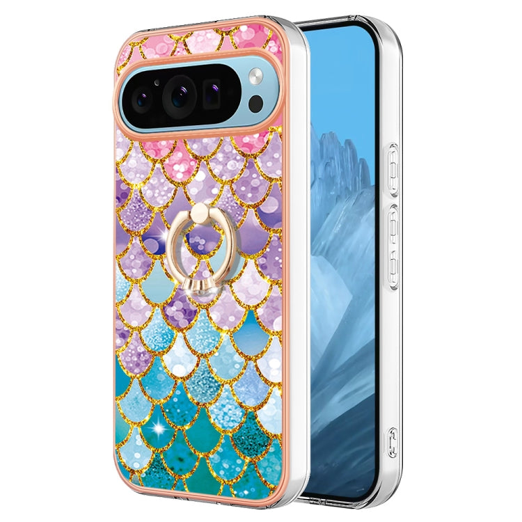 For Google Pixel 9 Pro XL Electroplating IMD TPU Phone Case with Ring(Colorful Scales) - Google Cases by PMC TechLife | Online Shopping South Africa | PMC TechLife | Buy Now Pay Later Mobicred