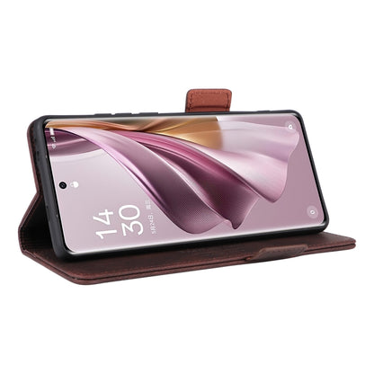 For OPPO Reno10 Pro+ Magnetic Clasp Leather Phone Case(Brown) - OPPO Cases by PMC Jewellery | Online Shopping South Africa | PMC Jewellery