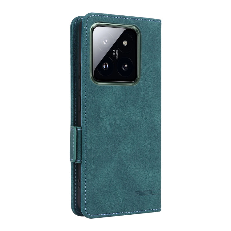 For Xiaomi 14 Pro Magnetic Clasp Leather Phone Case(Green) - 14 Pro Cases by PMC Jewellery | Online Shopping South Africa | PMC Jewellery | Buy Now Pay Later Mobicred