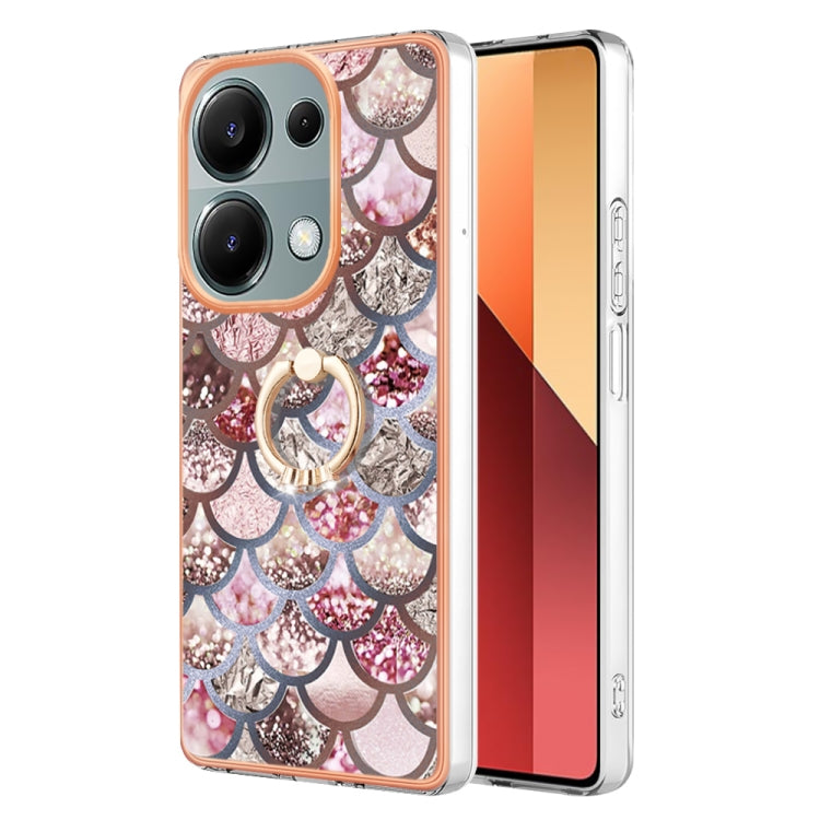 For Xiaomi Redmi Note 13 Pro 4G/Poco M6 Pro 4G Electroplating IMD TPU Phone Case with Ring(Pink Scales) - Note 13 Pro Cases by PMC Jewellery | Online Shopping South Africa | PMC Jewellery | Buy Now Pay Later Mobicred