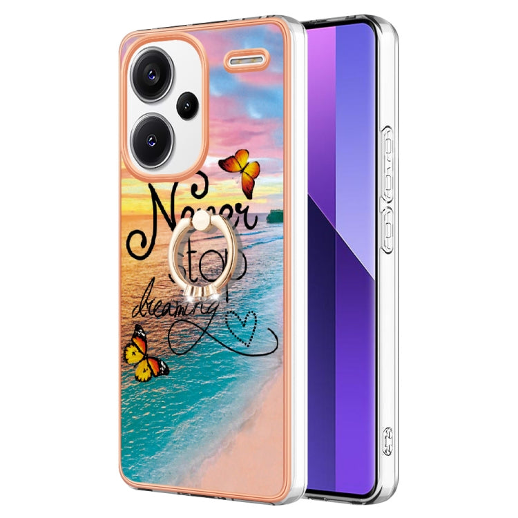 For Xiaomi Redmi Note 13 Pro+ 5G Electroplating IMD TPU Phone Case with Ring(Dream Butterfly) - Note 13 Pro+ Cases by PMC Jewellery | Online Shopping South Africa | PMC Jewellery | Buy Now Pay Later Mobicred