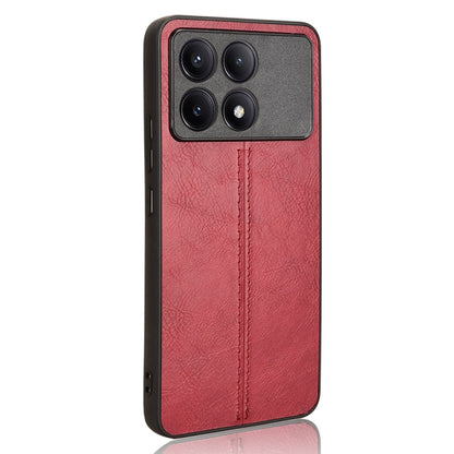 For Xiaomi Redmi K70 / K70 Pro Sewing Cow Pattern Skin PC + PU + TPU Phone Case(Red) - K70 Pro Cases by PMC Jewellery | Online Shopping South Africa | PMC Jewellery | Buy Now Pay Later Mobicred