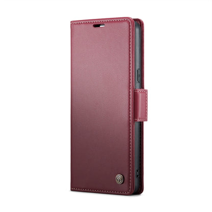 For Google Pixel 7a CaseMe 023 Butterfly Buckle Litchi Texture RFID Anti-theft Leather Phone Case(Wine Red) - Google Cases by CaseMe | Online Shopping South Africa | PMC Jewellery | Buy Now Pay Later Mobicred