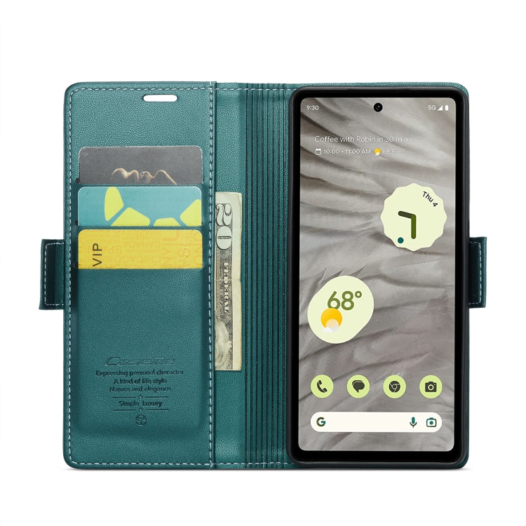 For Google Pixel 7a CaseMe 023 Butterfly Buckle Litchi Texture RFID Anti-theft Leather Phone Case(Pearly Blue) - free shipping - PMC Jewellery - Order now!