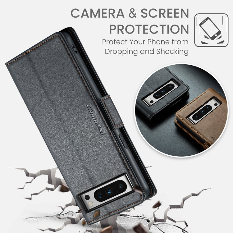 For Google Pixel 8 Pro CaseMe 023 Butterfly Buckle Litchi Texture RFID Anti-theft Leather Phone Case(Black) - free shipping - PMC Jewellery - Order now!