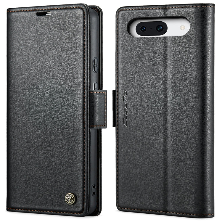 For Google Pixel 8a CaseMe 023 Butterfly Buckle Litchi Texture RFID Anti-theft Leather Phone Case(Black) - Google Cases by CaseMe | Online Shopping South Africa | PMC Jewellery | Buy Now Pay Later Mobicred