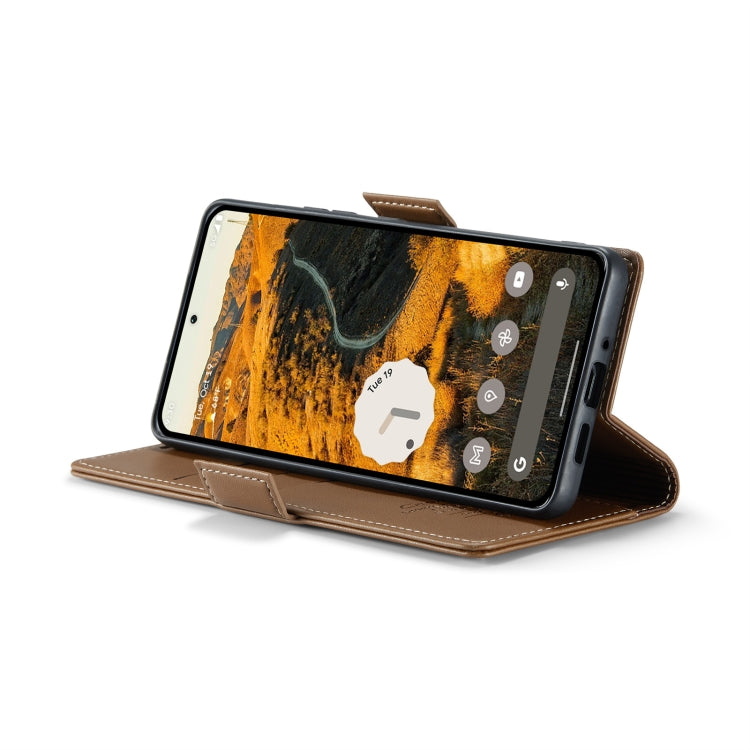 For Google Pixel 9 Pro XL CaseMe 023 Butterfly Buckle Litchi Texture RFID Anti-theft Leather Phone Case(Brown) - Google Cases by CaseMe | Online Shopping South Africa | PMC TechLife | Buy Now Pay Later Mobicred