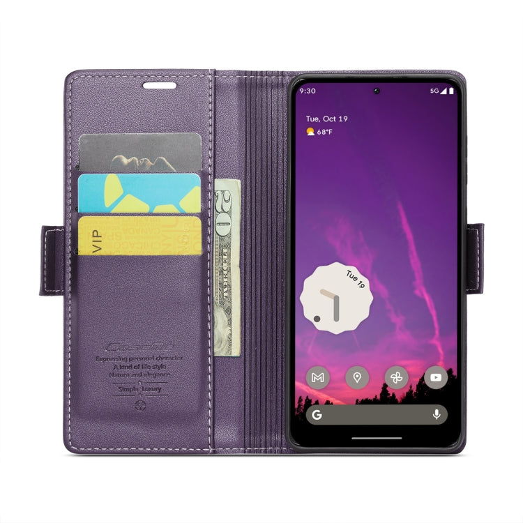 For Google Pixel 9 Pro XL CaseMe 023 Butterfly Buckle Litchi Texture RFID Anti-theft Leather Phone Case(Pearly Purple) - Google Cases by CaseMe | Online Shopping South Africa | PMC TechLife | Buy Now Pay Later Mobicred