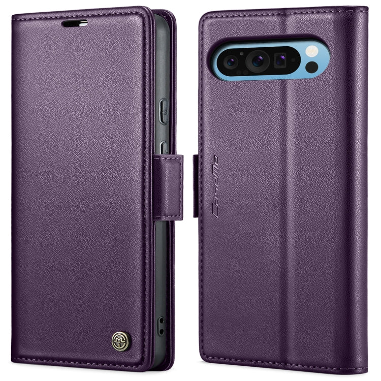 For Google Pixel 9 Pro XL CaseMe 023 Butterfly Buckle Litchi Texture RFID Anti-theft Leather Phone Case(Pearly Purple) - Google Cases by CaseMe | Online Shopping South Africa | PMC TechLife | Buy Now Pay Later Mobicred