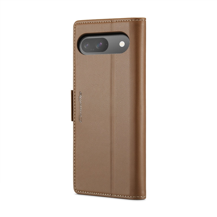 For Google Pixel 9 / 9 Pro CaseMe 023 Butterfly Buckle Litchi Texture RFID Anti-theft Leather Phone Case(Brown) - Google Cases by CaseMe | Online Shopping South Africa | PMC Jewellery | Buy Now Pay Later Mobicred