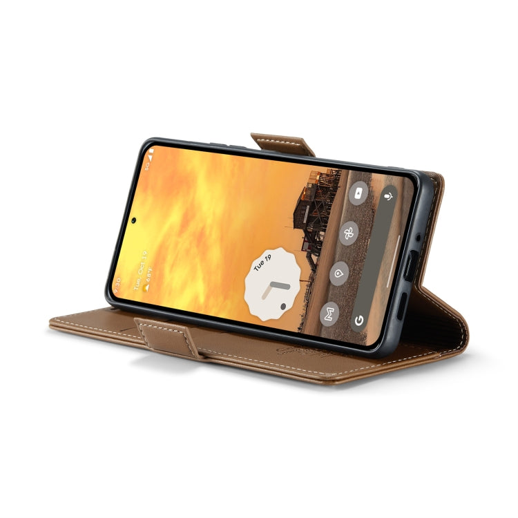 For Google Pixel 9 / 9 Pro CaseMe 023 Butterfly Buckle Litchi Texture RFID Anti-theft Leather Phone Case(Brown) - Google Cases by CaseMe | Online Shopping South Africa | PMC TechLife | Buy Now Pay Later Mobicred