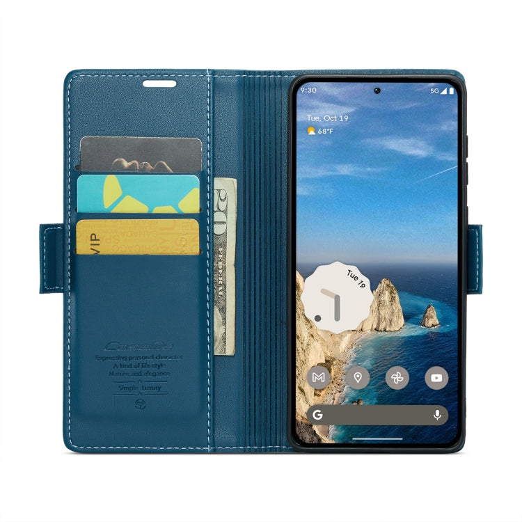 For Google Pixel 9 / 9 Pro CaseMe 023 Butterfly Buckle Litchi Texture RFID Anti-theft Leather Phone Case(Blue) - Google Cases by CaseMe | Online Shopping South Africa | PMC TechLife | Buy Now Pay Later Mobicred