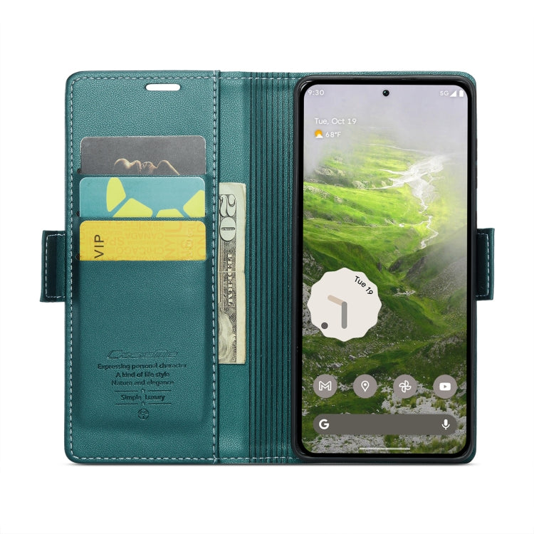 For Google Pixel 9 / 9 Pro CaseMe 023 Butterfly Buckle Litchi Texture RFID Anti-theft Leather Phone Case(Pearly Blue) - Google Cases by CaseMe | Online Shopping South Africa | PMC TechLife | Buy Now Pay Later Mobicred
