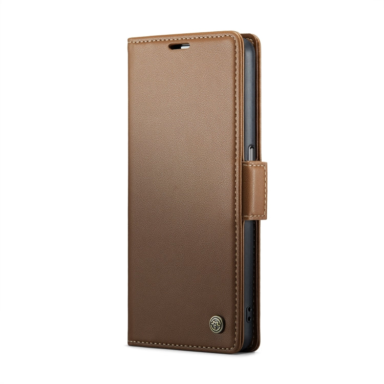 For OPPO A57 4G Global/A57s 4G Global CaseMe 023 Butterfly Buckle Litchi Texture RFID Anti-theft Leather Phone Case(Brown) - OPPO Cases by CaseMe | Online Shopping South Africa | PMC Jewellery | Buy Now Pay Later Mobicred