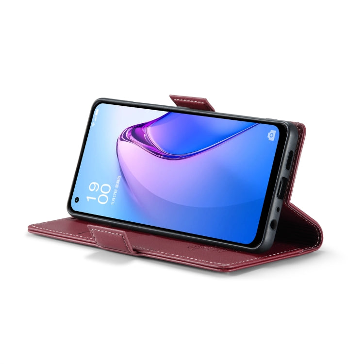 For OPPO F21 Pro 5G Globa/Reno8 Z Global CaseMe 023 Butterfly Buckle Litchi Texture RFID Anti-theft Leather Phone Case(Wine Red) - OPPO Cases by CaseMe | Online Shopping South Africa | PMC Jewellery | Buy Now Pay Later Mobicred