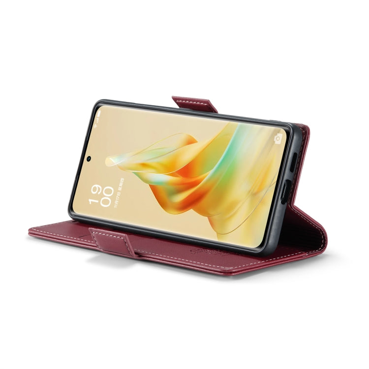 For OPPO Reno8 T 5G/A1 Pro 5G CaseMe 023 Butterfly Buckle Litchi Texture RFID Anti-theft Leather Phone Case(Wine Red) - OPPO Cases by CaseMe | Online Shopping South Africa | PMC Jewellery | Buy Now Pay Later Mobicred