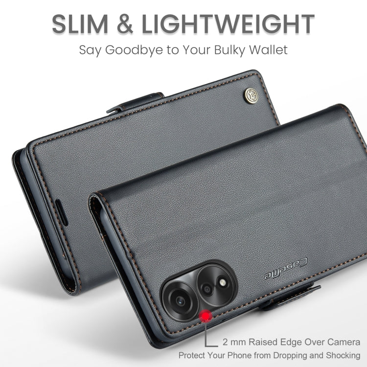 For OPPO A78 4G CaseMe 023 Butterfly Buckle Litchi Texture RFID Anti-theft Leather Phone Case(Black) - OPPO Cases by CaseMe | Online Shopping South Africa | PMC Jewellery | Buy Now Pay Later Mobicred