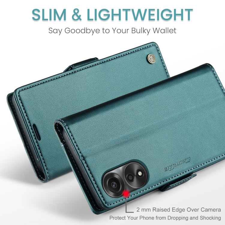 For OPPO A78 4G CaseMe 023 Butterfly Buckle Litchi Texture RFID Anti-theft Leather Phone Case(Pearly Blue) - OPPO Cases by CaseMe | Online Shopping South Africa | PMC Jewellery | Buy Now Pay Later Mobicred