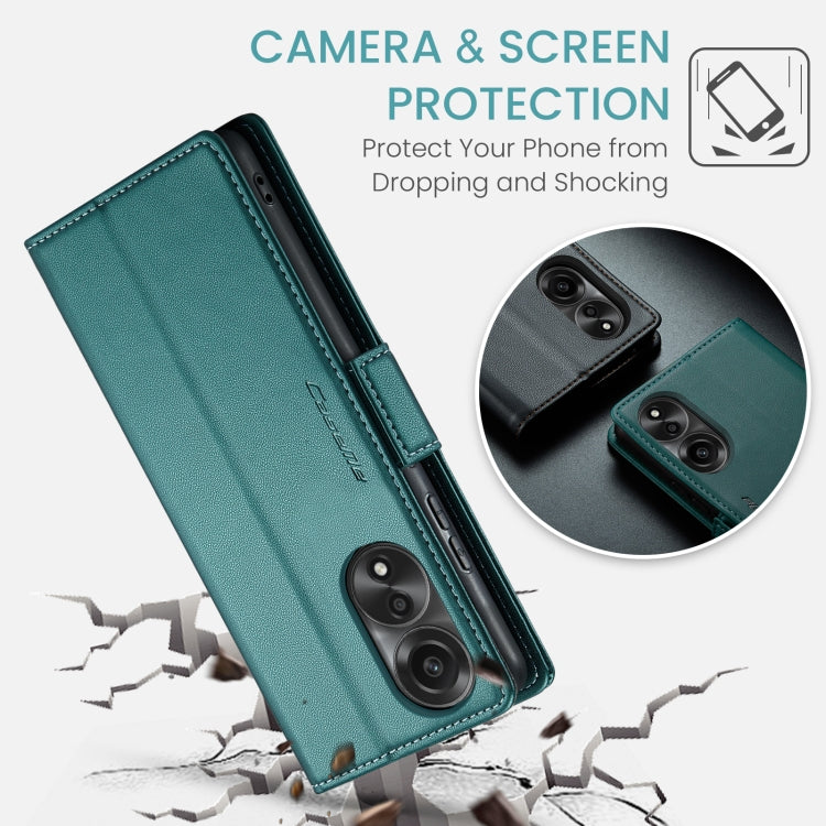 For OPPO A78 4G CaseMe 023 Butterfly Buckle Litchi Texture RFID Anti-theft Leather Phone Case(Pearly Blue) - OPPO Cases by CaseMe | Online Shopping South Africa | PMC Jewellery | Buy Now Pay Later Mobicred